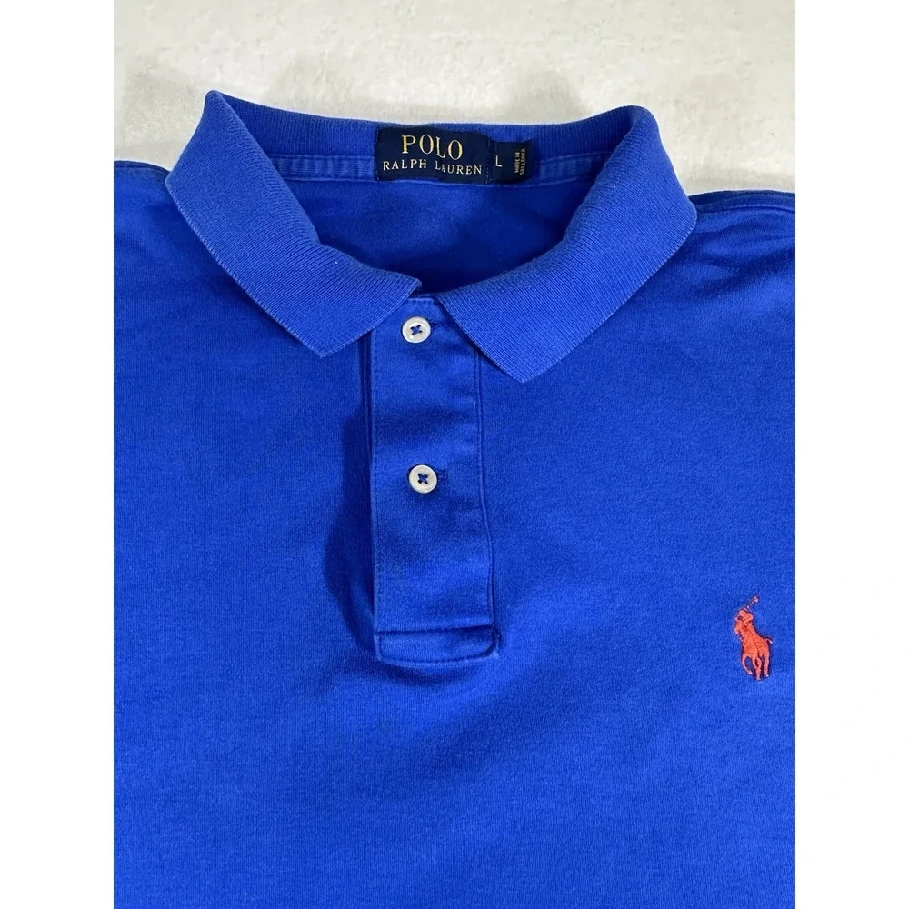 Polo Ralph Lauren Men's Blue Short Sleeve Classic Fit Polo Shirt Size Large
